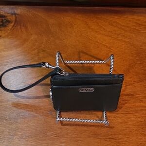 Coach Black Leather Wristlet